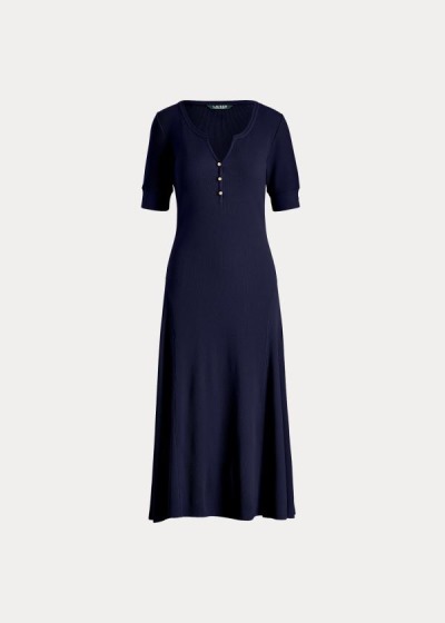 Ralph Lauren Cotton Fit-and-Flare Kjole Dame Danmark (JIKOV9870)